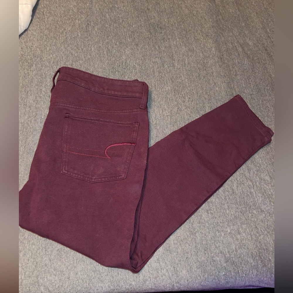 American eagle jegging sz 12 maroon